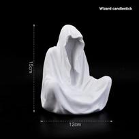 Wizard Resin Candle Holders Candlestick Fashion Wedding Table Candle Stand Exquisite Candlestick Halloween Decoration white