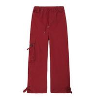 Men Cargo Pants with Big Pocket Hip Hop Style High Street Wide Leg Loose Vintage M juoda