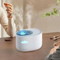 Essential Oil Diffuser Compact Portable 350 ml Colorful Night Light Mini Humidifier for Indoor Yoga Bedroom Living Room Tabletop balta
