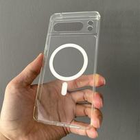 Transparent Shockproof PC+TPU Magsafe Case For Google Pixel 9 Pro XL 8 Pro 8a Frosted Magnetic Wireless Charging Phone Cover For Pixel 9 Pro XL gryna