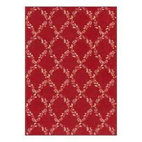 Christmas Botanical Floral Diamond Red Area Rug Christmas Home Decor Entrance Doormat Living Room Bedroom Christmas Carpet 40X60cm-16x24in