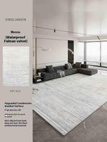 VIKAMA1PC dirbtinio kašmyro skalbtas nugarėlės svetainės kilimas lengvas prabangus minimalistinis europietiškas miegamojo lengvai prižiūrimas kilimas namų dekoras 120X160CM