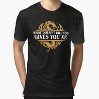 Plus Size S-3XL What Doesn't Kill You Gives You XP Printed T-shirt  Men's Tops Fashion Clothes Tees S juoda