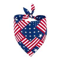 Independence Day Dog Bandana Adjustable Holiday Party Birthday Pet Independence Day Bandana Cat Scarf blue