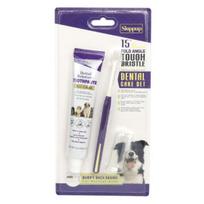 Pet Dog Cat Toothpaste Toothbrush Set Teeth Cleaning Oral Care Health Supplies white