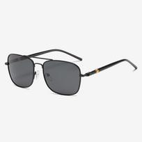 non-polarized Night Vision Square Sunglasses for Men Women Outdoor Sports Driving Fishing Yellow Lens Metal Frame Adult Eyewear Glasses brown