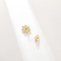 Senovinės katės akies cirkonio perlų sagės, gėlių, tinkančios dekoro priedų segtukas 2.2 * 2.2cm beige