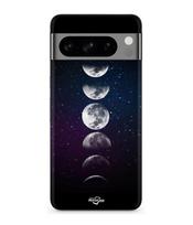 Dėklas - MANIACASE - Google Pixel 8a Pro - Lankstus - Juodas - MĖNULIO FAZĖ NAKTIS ŽVAIGŽDĖ juoda
