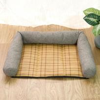 Summer Cat Nest Mat Nest  New Kennel Bed  Dog Mat, Large Medium and Small Dog Teddy  Summer Pet Supplies M 62*45cm beige