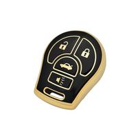 For Nissan Versa March Tiida Altima Armada Cube Juke Maxima Pathfinder Rogue Sentra TPU Car Key Case Cover Shell Fob Holder Bag juoda