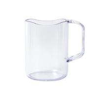 Clear Cup Geometric Washing-up Cup Mouthwash Cup Household Couple Toothbrush Cup with Perforated Teeth Random color/1pcs white