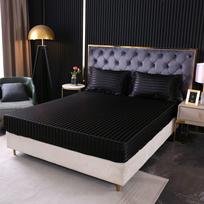 Namų tekstilės patalynė žakardo satino vienguba patalynė Čiužinio užvalkalas Apsauginis užvalkalas be pagalvės užvalkalo Pillowcases juoda