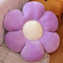 New Born Baby Girls Children Playmate Cushion Lifelike Flower Shaped Mat Plush Toys  Stuffed Soft Plant Flowers Plush Pillow 30cm beige