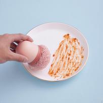 Indų plovimo šepetėlis Puodų valymo šepetėlis, Nešiojamas daugiafunkcis indų šveitiklis buitinis rožinė