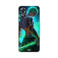 Case for Oppo A17 One piece Zoro 3D Manga anime Fanart juoda