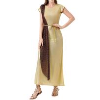 Women's Clothing Stage Performance Costume Robe Dress XL auksas