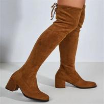 Women Boots Thigh High Boots for Women Vintage Texture Fashionable Design Bandage Knee High Boots 36 juoda