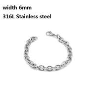 316L nerūdijančio plieno kubietiška grandinėlės apyrankė vyrams moterims Figaro vintage metalo Viking Kpop Pulseras Emo miela prabangių papuošalų dovana Length 19cm beige