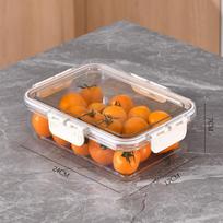 PET šaldytuvo laikymo dėžutė - Sutirštintas plastikas, maisto šviežumo išsaugojimas, su nutekėjimu ir tinkama šaldikliui. short drain box