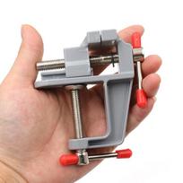 Vise Table Locksmith Clamp 30mm Mini Aluminum Alloy Vise Table Vise Aluminum Alloy Vise Mini DIY Household Flat Table Vise pilka