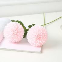10 vnt. Dirbtinės chrizantemos rutulys Šilkinės gėlės Gėlės nuotakai 52cm Vienos stiebo chrizantema Vestuviniams puokštėms Šventei Namų sodo dekoras violetinė