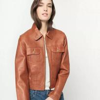 Brown Genuine Lambskin Leather Women Party Soft Handmade Casual Jacket Stylish S ruda