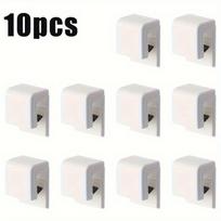 10pcs Toothpaste Storage Rack Without Perforations, Wall Mounted Bathroom Wall Mounted Multi-purpose Storage Toothpaste Clip balta