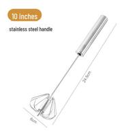 Pusiau automatinis kiaušinių plakiklis iš nerūdijančio plieno, skirtas plakti grietinėlę ir kepti 10 inch, stainless steel handle white