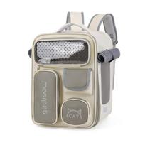 Cat Bag Outdoor Portable Pet Backpack Large Capacity Cat School Bag Shoulder Portable Breathable Cat Bag 32*24*42cm white