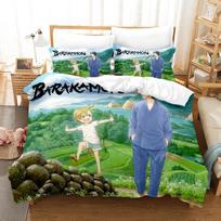 3D Spausdintas Anime Barakamon Lovos Patalynės Komplektas Viengulis Twin Pilnas Queen King Dydžio Lovos Komplektas Suaugusiems Vaikams Miegamojo Antklodės Užvalkalų Komplektai Namų Tekstilė EU Twin 135x200cm blue