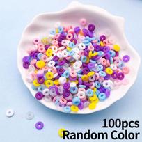 100/200/400pcs Bead Gasket Positioning Silicone Ring O-ring DIY Bracelet Necklace Jewelry Making Accessories Reusable Beads 100pcs