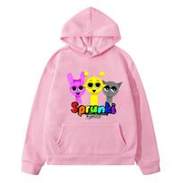 Sprunki Autumn print gobtuvai Vilnos megztiniai berniukui Megztinis y2k sudadera Sprunki anime megztinis Kawaii striukė vaikiški rūbai mergaitėms 130 rožinė