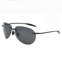 non-polarized Classic Sports Glasses Men Women Driving Rimless TR90 Ultralight Frame Fishing Sun Glasses juoda