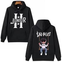 Junior H Sad Boys Harajuku Girls Hip Hop Pullover Fancy Music Gift Fashion Casual Loose Comfortable Sweater Sweatshirt S black