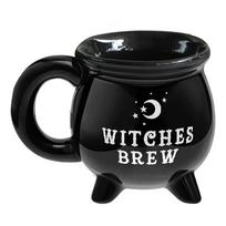 Kūrybinės raganos Brew Witch katilas kavos puodelis Juodas keramikos kavos puodeliai Helovino stalo papuošimas Helovinui