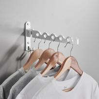 Wall Mounted Drying Rack Clothes Hanger Indoor & Outdoor Space Saving Clothes Rack Bathroom Balcony Aluminum Laundry Clothesline gray