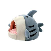 Cat bed dog bed kennel online celebrity warm semi-closed shark nest pad pet supplies cat house in winter 40x40x32cm