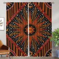 Bohemiški Elegantiški Kambario Užuolaidos Svetainei Langų Užuolaida Tiulis Miegamajam Helovino Dekoracija Pertvara Atspalviai Virtuvė W50xH70cmx2pcs-CL brown