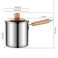 Deep Fryer 1PC304 Stainless Steel Multifunctional With Frying Basket With Clip Household Fish Strainer Pan Kitchen Tools