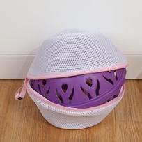 Folding Laundry Bra Storage Bags Underwear Protective Mesh Zipper Bag Organizer gray