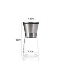 180/200ML Nerūdijančio plieno stiklinis pipirų malūnėlis rankinis druskos pipirų malūnėlis virtuvės įrankis prieskonių buteliukas malūnėlis buitinis įrankis gray