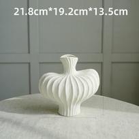 Gėlių vazos apdaila Namų plastikinė vaza Balta imitacija Keraminis gėlių vazonas Small texture bottle, white