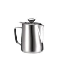 Nerūdijančio plieno pieno putojimo ąsotis su dangteliais Espresso garų kava Barista virdulys Latte Cappuccino Pieno grietinėlės puodelis ąsotis
