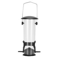Hanging Wild Bird Feeder Outdoor Automatic Food Distributor Tree Garden Decoration white