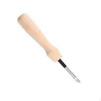 Siuvinėjimo siūlas, veltinis, medinė rankena, smeigtukas kilimų, gobelenų, rankdarbių siuvimui 10.6cm beige
