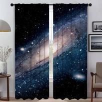 Cosmic Nebula Blackout Curtains for Living Room Shades Window Curtain Partition Home Interior Curtains 2 Pieces Kitchen Elegant W50xH70cmx2pcs-CL