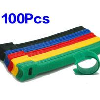 100PCS Detachable Cable Ties Colored Plastics Reusable Cable Ties Nylon Loop Wrap Zip Ttype Cable Tie Wire Bandage Tie polychrome