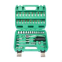 Išsamus mechaniko įrankių rinkinys su terkšle ir laikymo dėklu 46pcs blue