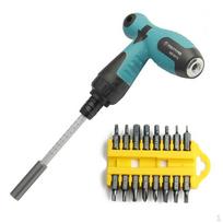 17 Pieces Ratchet Screwdriver Socket Nut Set Type Bits Multifunction Home Repair Hand Tools gray