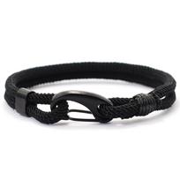 Double Layer Men Bracelet Milanese Rope Lobster Buckle Braclet Male Outdoor Sports Casual Accessories Wrist Gift For Him juoda